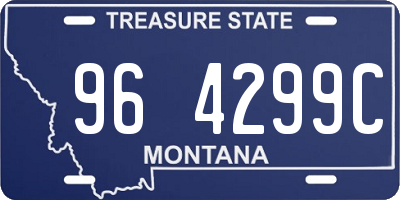 MT license plate 964299C