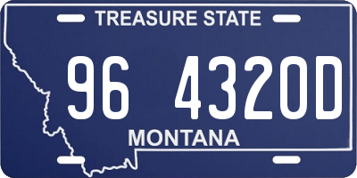 MT license plate 964320D