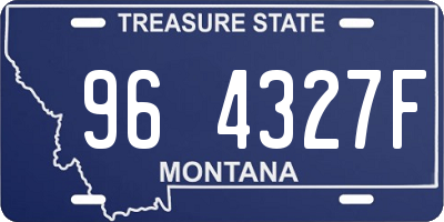 MT license plate 964327F