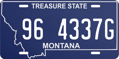 MT license plate 964337G