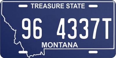 MT license plate 964337T