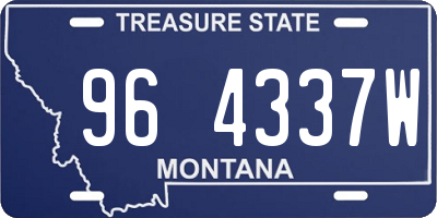 MT license plate 964337W