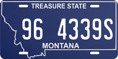 MT license plate 964339S