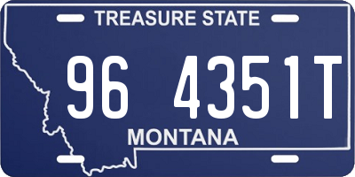 MT license plate 964351T