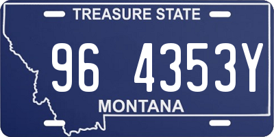 MT license plate 964353Y