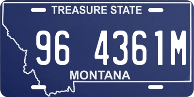 MT license plate 964361M