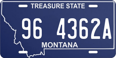 MT license plate 964362A