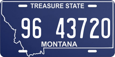 MT license plate 964372O