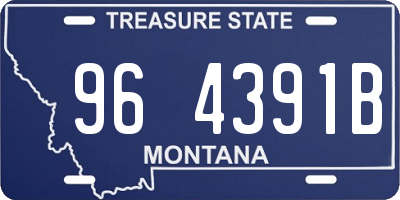 MT license plate 964391B