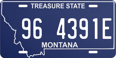 MT license plate 964391E