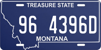 MT license plate 964396D