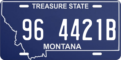 MT license plate 964421B