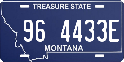 MT license plate 964433E
