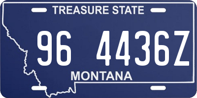 MT license plate 964436Z