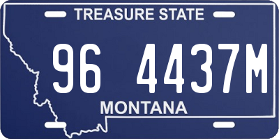 MT license plate 964437M