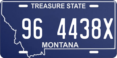 MT license plate 964438X