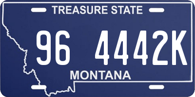 MT license plate 964442K