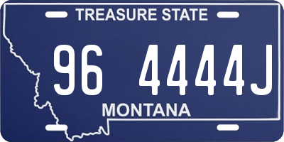 MT license plate 964444J