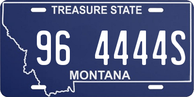 MT license plate 964444S