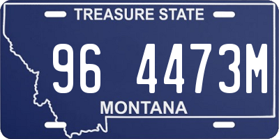 MT license plate 964473M