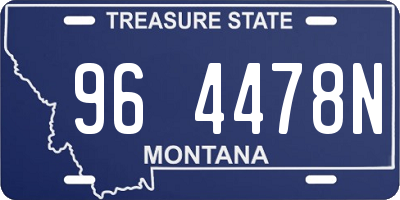 MT license plate 964478N