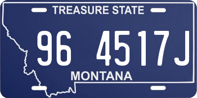 MT license plate 964517J