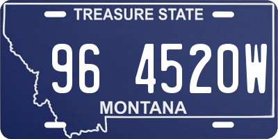 MT license plate 964520W