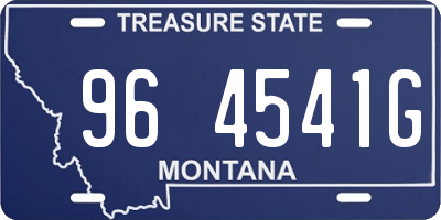 MT license plate 964541G