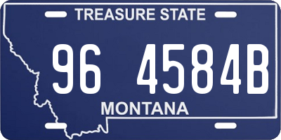 MT license plate 964584B