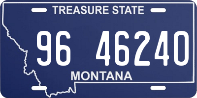 MT license plate 964624O