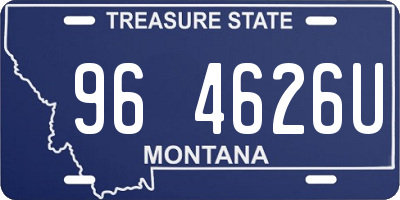 MT license plate 964626U
