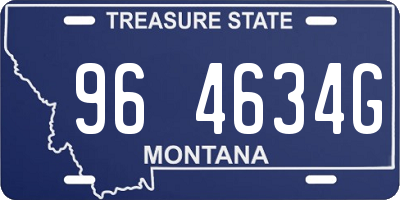 MT license plate 964634G