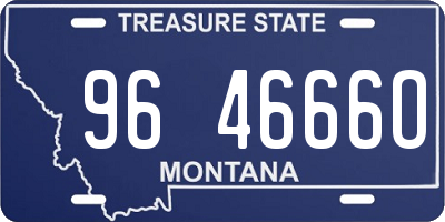 MT license plate 964666O