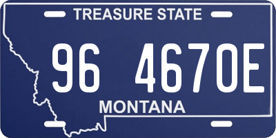 MT license plate 964670E