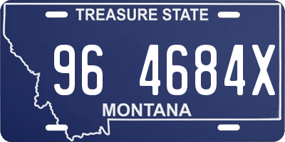 MT license plate 964684X