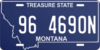 MT license plate 964690N