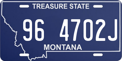 MT license plate 964702J