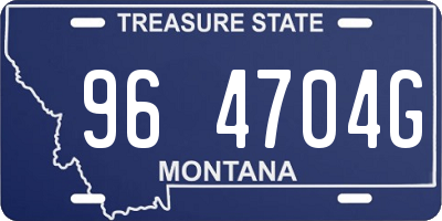 MT license plate 964704G