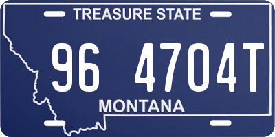 MT license plate 964704T