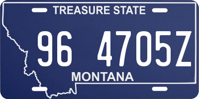 MT license plate 964705Z