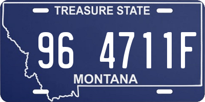 MT license plate 964711F