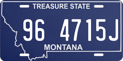 MT license plate 964715J