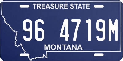 MT license plate 964719M