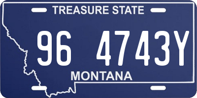MT license plate 964743Y