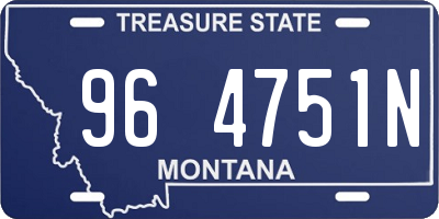 MT license plate 964751N