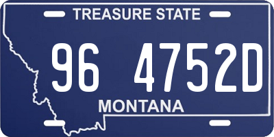 MT license plate 964752D