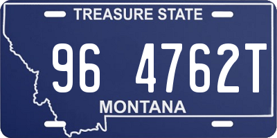 MT license plate 964762T