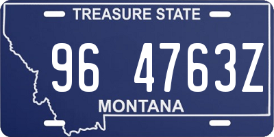 MT license plate 964763Z