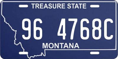 MT license plate 964768C