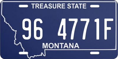 MT license plate 964771F